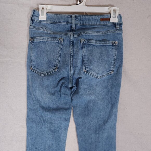 Pilcro Script Womens Faux Pearl Embellished Skinny Jeans Sz 25 Light Wash Glam - Picture 12 of 16